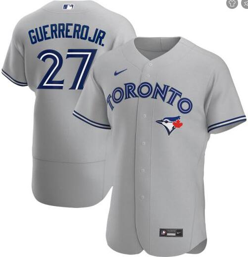 Personalized Blue Jays 27 Vladimir Guerrero Jr. Gray 2020 Flexbase Jersey