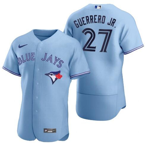 Personalized Blue Jays 27 Vladimir Guerrero Jr. Light Blue 2020 Flexbase Jersey