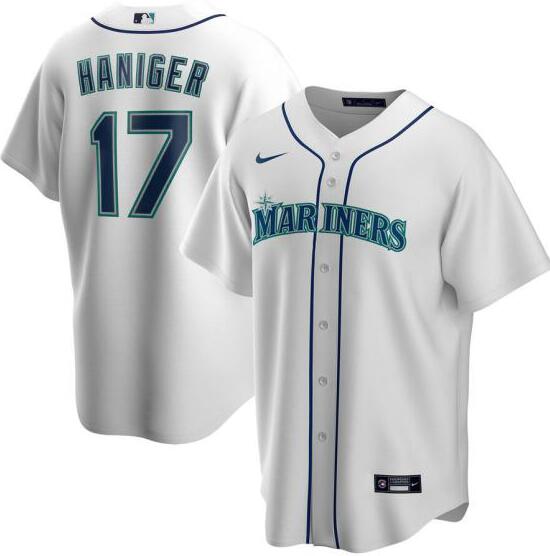Personalized Mariners 17 Mitch Haniger White 2020 Cool Base Jersey