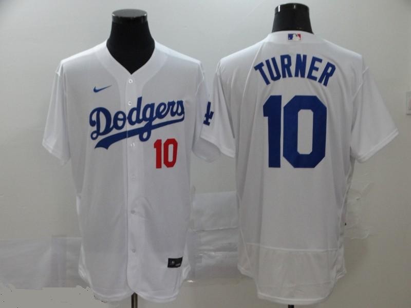 Personalized Dodgers 10 Justin Turner White 2020 Flexbase Jersey