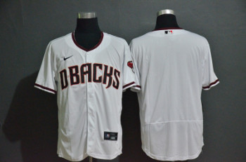 Personalized Diamondbacks Blank White 2020 Flexbase Jersey