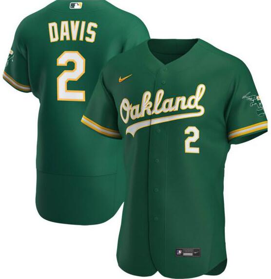 Personalized Athletics 2 Khris Davis Green 2020 Flexbase Jersey