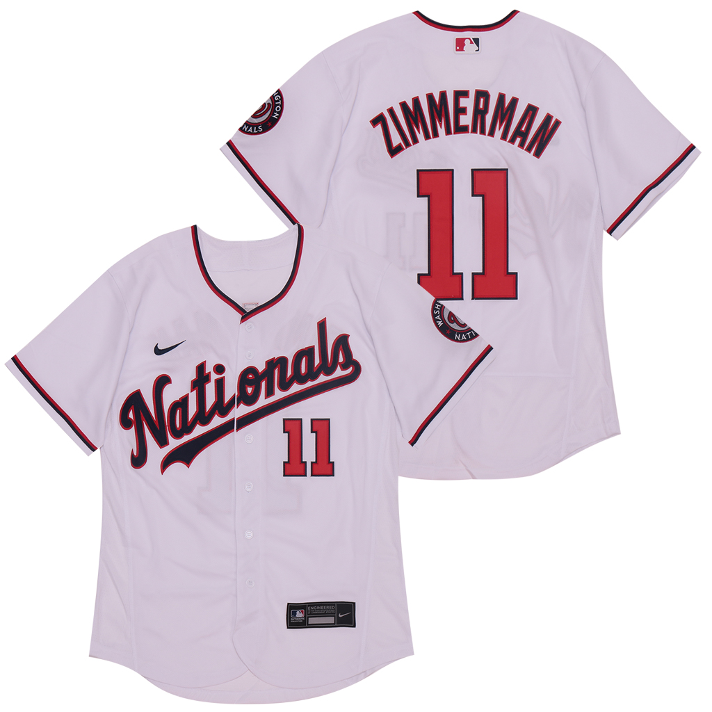 Personalized Nationals 11 Ryan Zimmerman White 2020 Flexbase Jersey