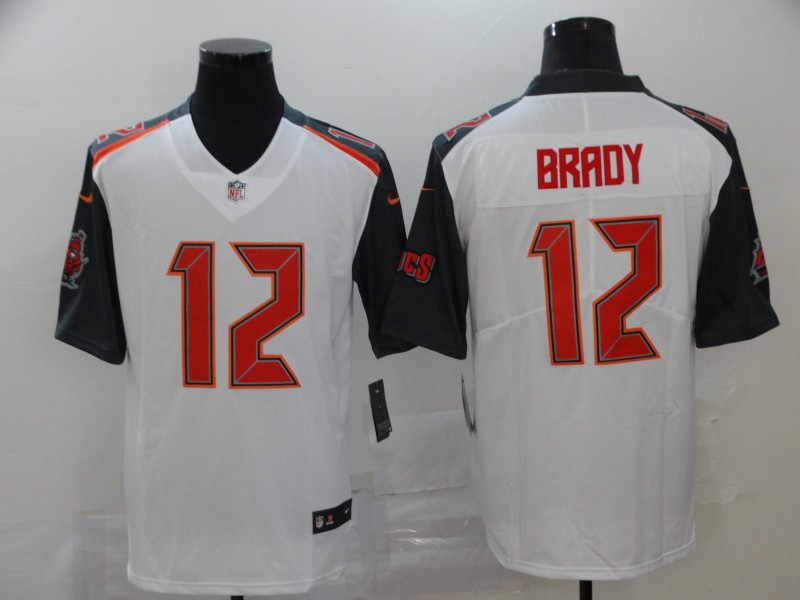 Personalized Buccaneers 12 Tom Brady White Untouchable Limited Jersey
