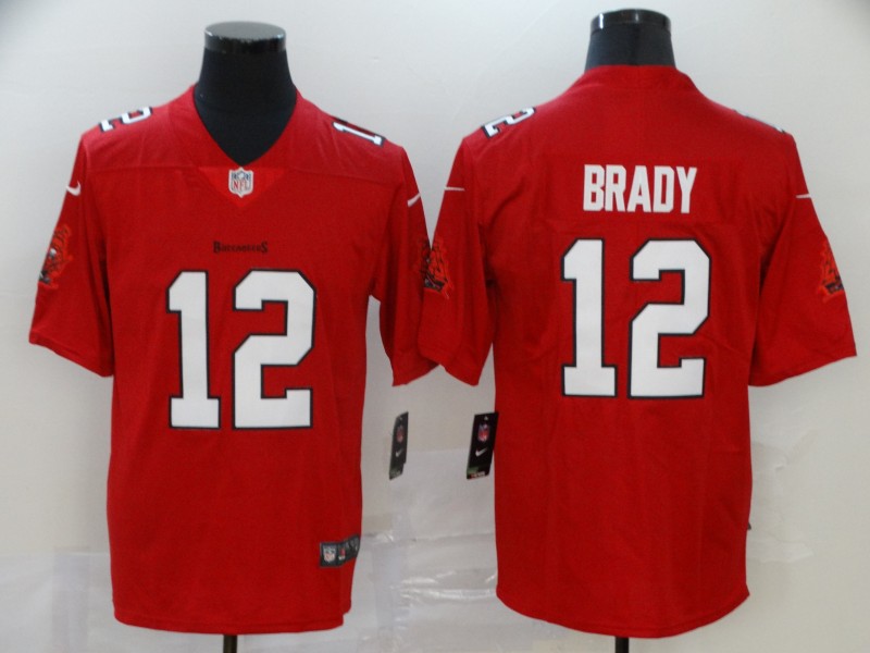 Personalized Buccaneers 12 Tom Brady Red Untouchable Limited Jersey
