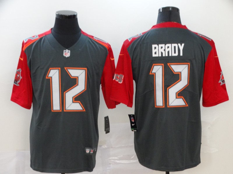 Personalized Buccaneers 12 Tom Brady Black Untouchable Limited Jersey