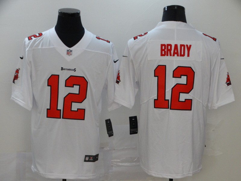 Personalized Buccaneers 12 Tom Brady White Untouchable Limited Jersey