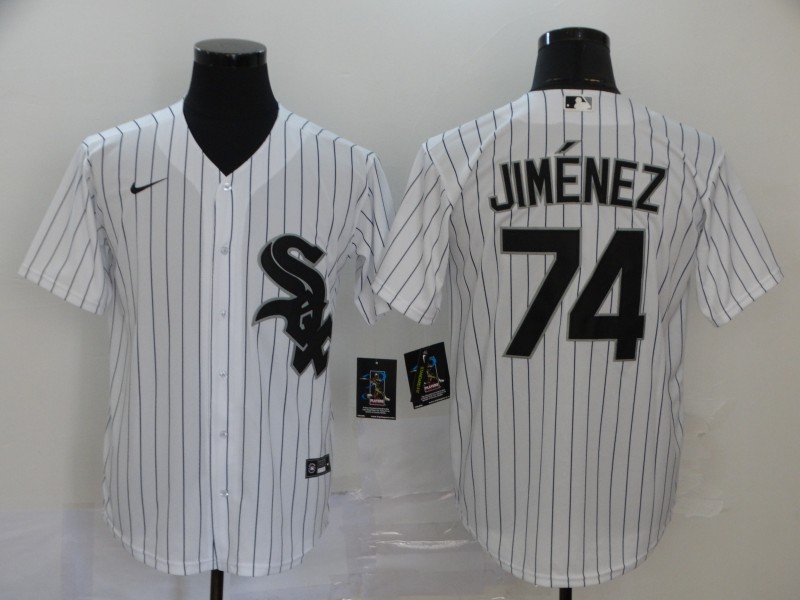 Personalized White Sox 74 Eloy Jimenez White 2020 Cool Base Jersey