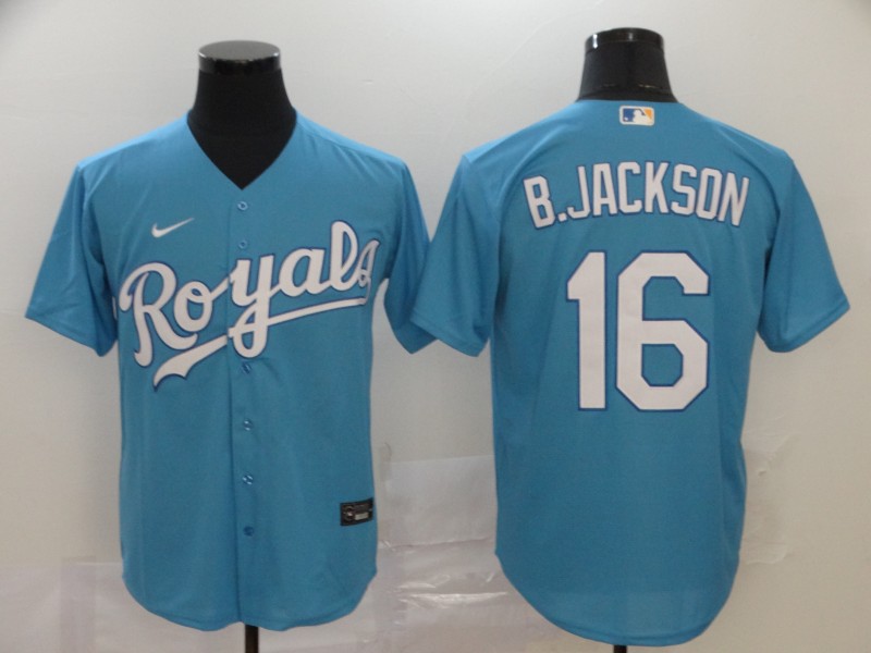 Personalized Royals 16 Bo Jackson Blue 2020 Cool Base Jersey