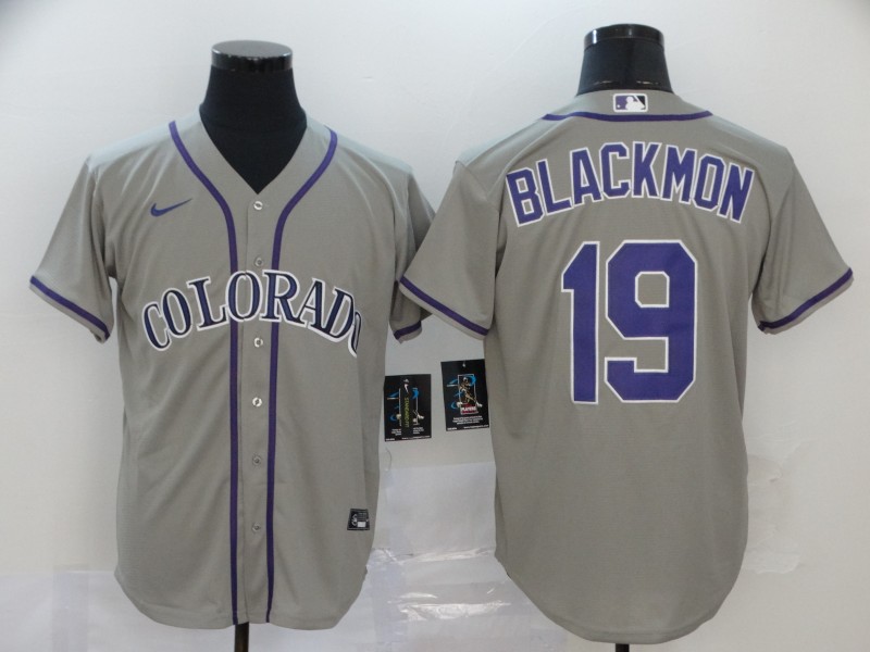 Personalized Rockies 19 Charlie Blackmon Gray 2020 Cool Base Jersey
