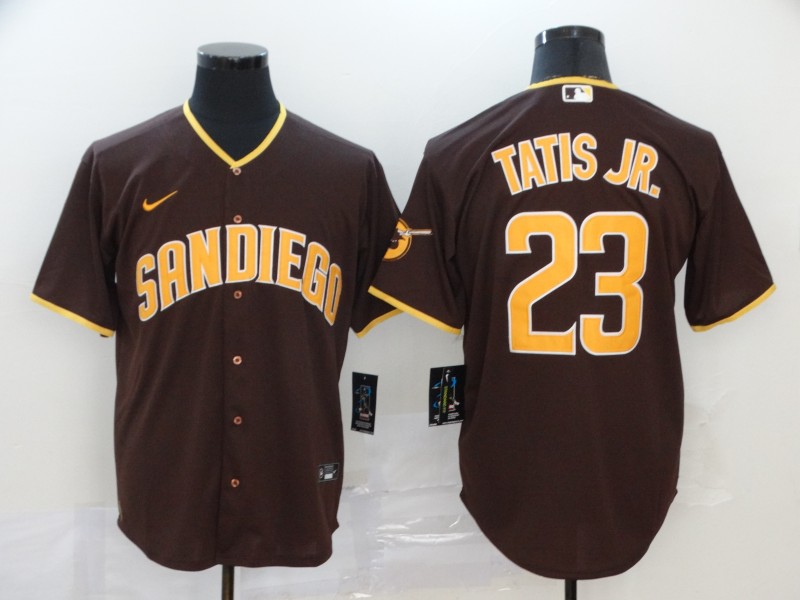 Personalized Padres 23 Fernando Tatis Jr. Brown 2020 Cool Base Jersey