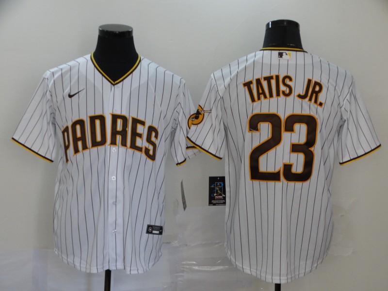 Personalized Padres 23 Fernando Tatis Jr. White 2020 Cool Base Jersey