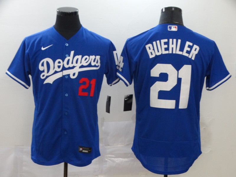Personalized Dodgers 21 Walker Buehler Royal 2020 Flexbase Jersey