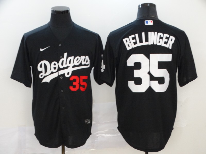 Personalized Dodgers 35 Cody Bellinger Black 2020 Flexbase Jersey