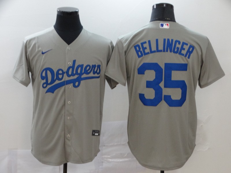Personalized Dodgers 35 Cody Bellinger Gray 2020 Cool Base Jersey
