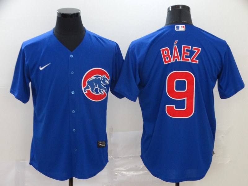 Personalized Cubs 9 Javier Baez Royal 2020 Cool Base Jersey
