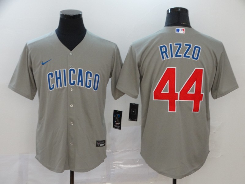 Personalized Cubs 44 Anthony Rizzo Gray 2020 Cool Base Jersey