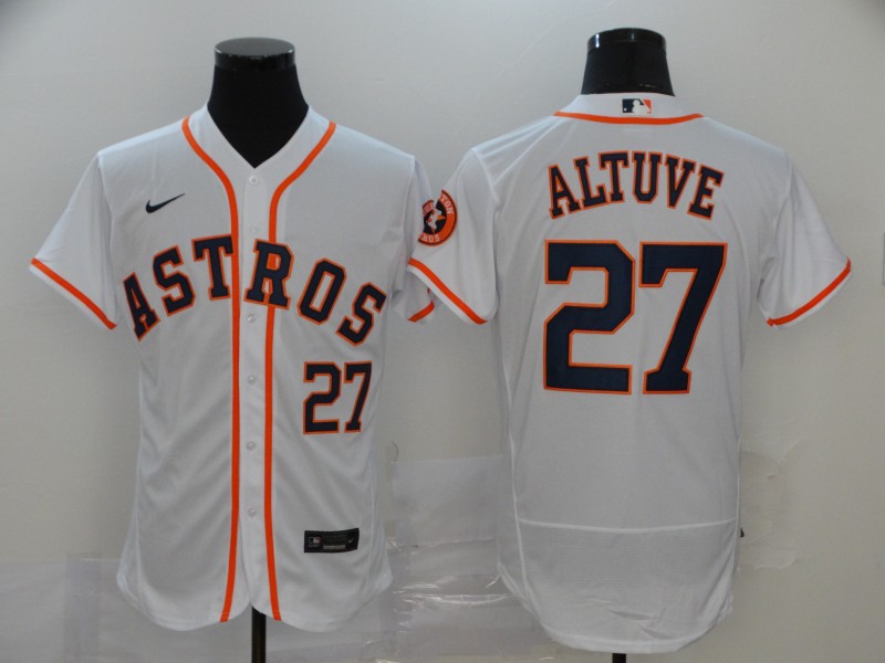 Personalized Astros 27 Jose Altuve White 2020 Flexbase Jersey