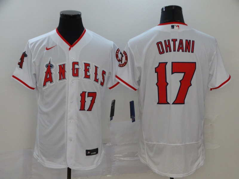 Personalized Angels 17 Shohei Ohtani White 2020 Flexbase Jersey