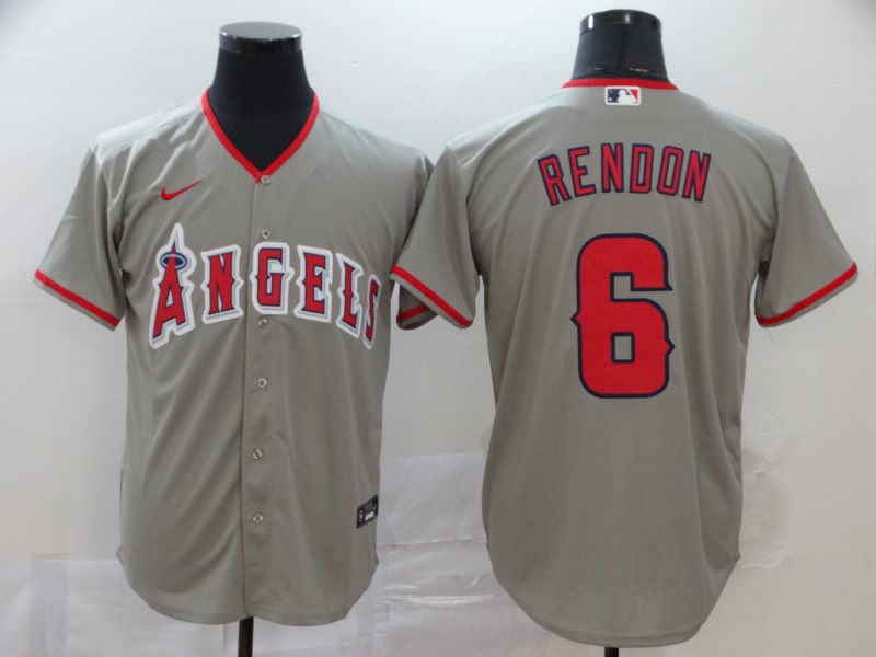 Personalized Angels 6 Anthony Rendon Gray 2020 Cool Base Jersey