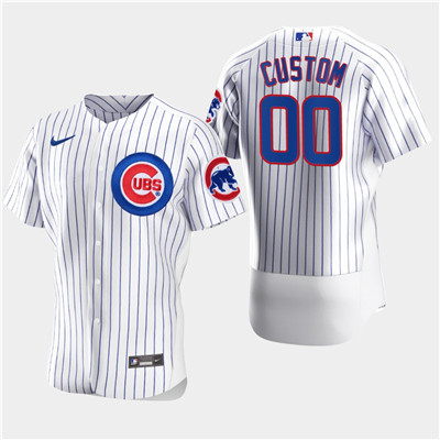 Personalized Men’s Chicago Cubs White Flexbase Jersey
