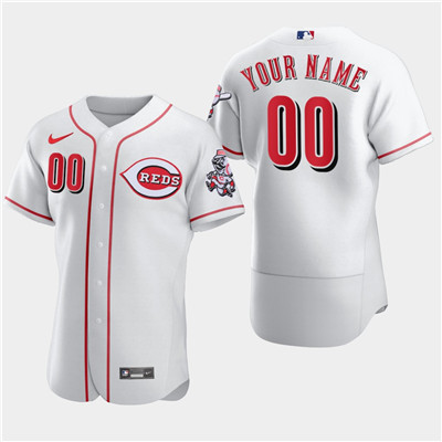 Personalized Men’s Cincinnati Reds Flexbase White Jersey
