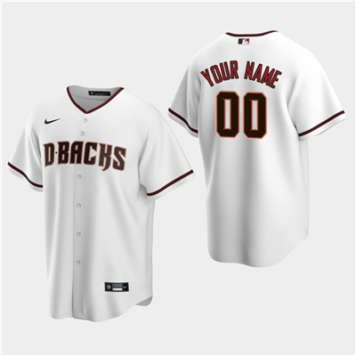 Personalized Men’s Arizona Diamondbacks White Home Jersey