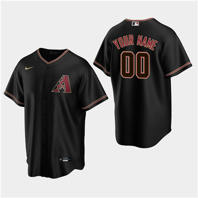 Personalized Men’s Arizona Diamondbacks Black Alternate Jersey