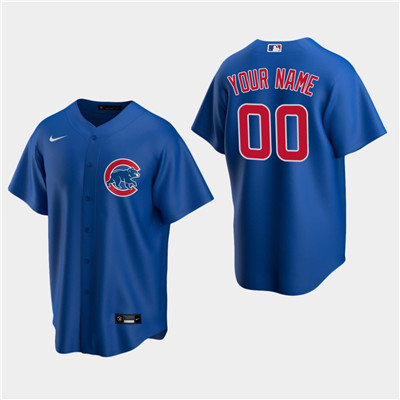 Personalized Men’s Chicago Cubs Royal Alternate Jersey