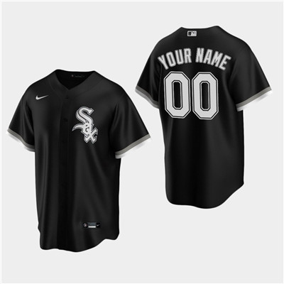Personalized Men’s Chicago White Sox Black Alternate Jersey