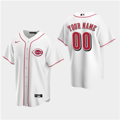 Personalized Men’s Cincinnati Reds White Home Jersey