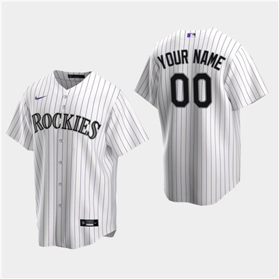 Personalized Men’s Colorado Rockies White Home Jersey