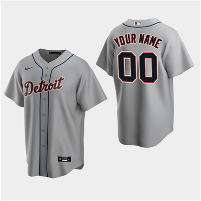 Personalized Men’s Detroit Tigers Gray Road Jersey