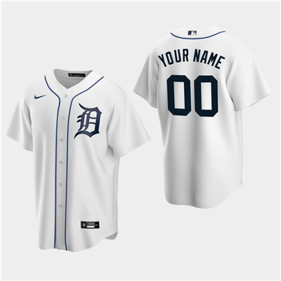 Personalized Men’s Detroit Tigers White Home Jersey