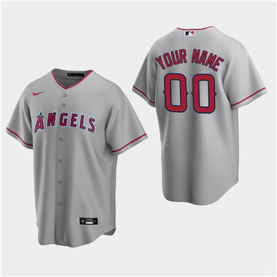 Personalized Men’s Los Angeles Angels Gray Road Jersey