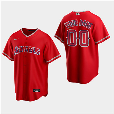 Personalized Men’s Los Angeles Angels Red Alternate Jersey