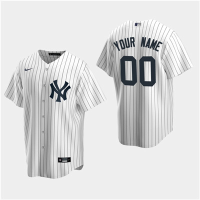 Personalized Men’s New York Yankees White Home Jersey