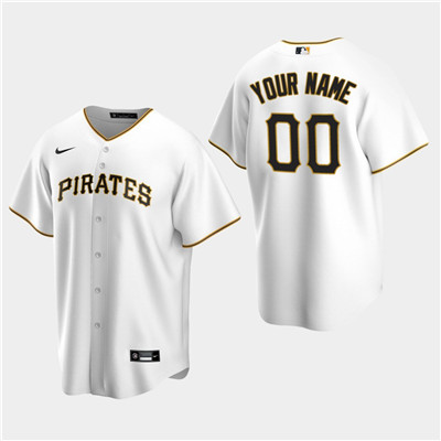 Personalized Men’s Pittsburgh Pirates White Home Jersey