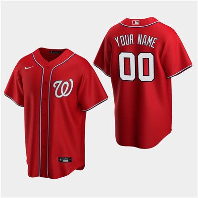 Personalized Men’s Washington Nationals Red Alternate Jersey