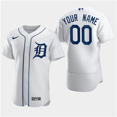Personalized Men’s Detroit Tigers Flexbase White Jersey