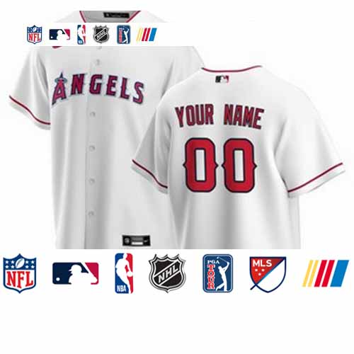 Personalized Men’s Los Angeles Angels White Home 2020 Jersey