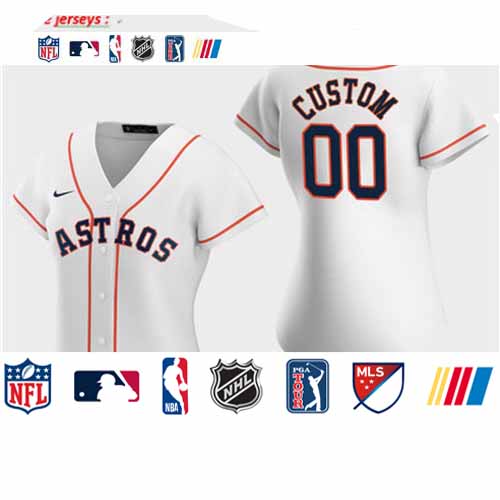 Personalized Women’s Houston Astros 2020 White Home Jersey