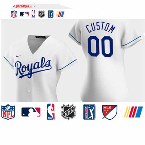 Personalized Women’s Kansas City Royals 2020 White Home Jersey
