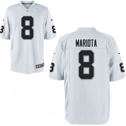 Personalized Men Raiders #8 Marcus Mariota White Limited Jersey