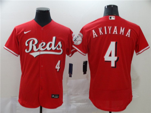 Personalized Reds 4 Shogo Akiyama Red 2020 Flexbase Jersey