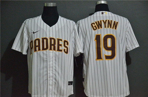 Personalized Padres 19 Tony Gwynn White 2020 Cool Base Jersey