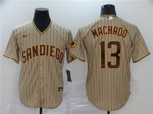 Personalized Padres 13 Manny Machado Brown 2020 Flexbase Jersey