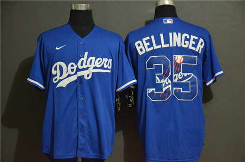 Personalized Dodgers 35 Cody Bellinger Royal 2020 Cool Base With Team Logo Jersey