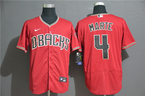 Personalized Diamondbacks 4 Ketel Marte Red Flexbase Jersey
