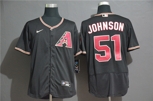 Personalized Diamondbacks 51 Randy Johnson Black 2020 Flexbase Jersey